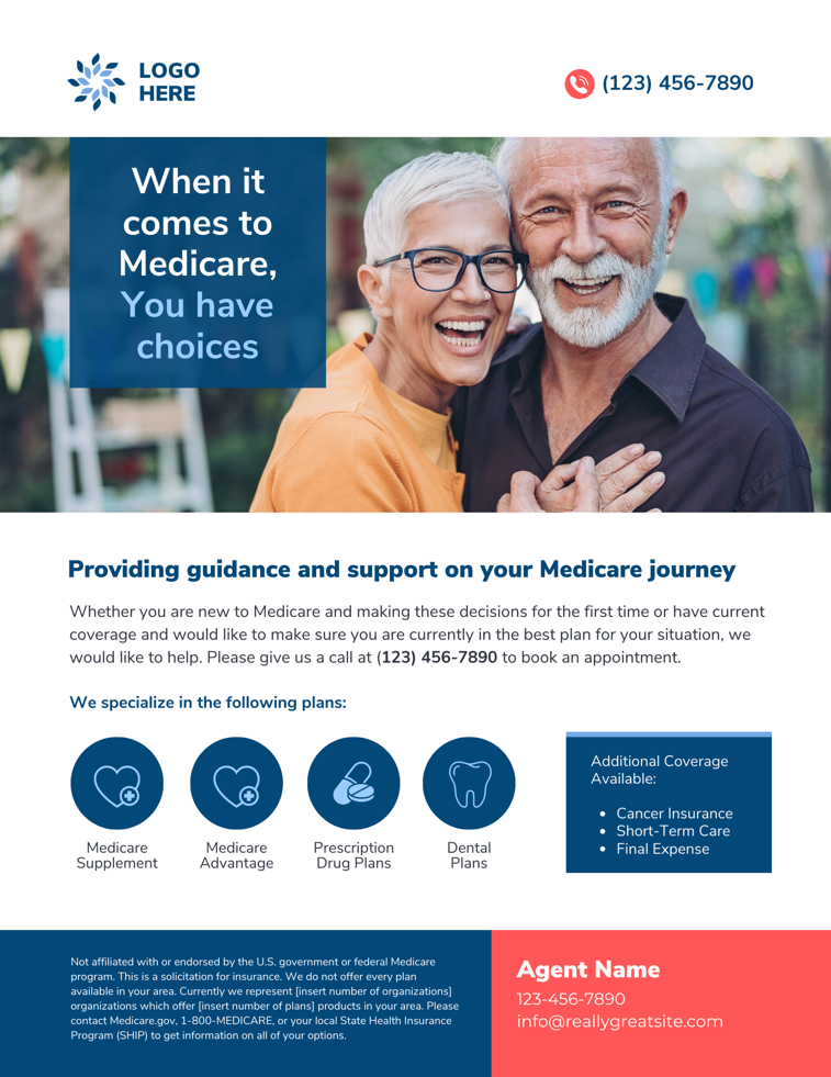 Customized Promotional Medicare Flyers