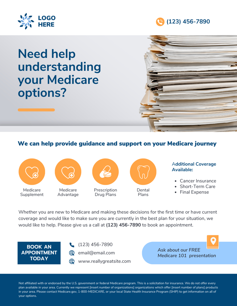 Customized Promotional Medicare Flyers