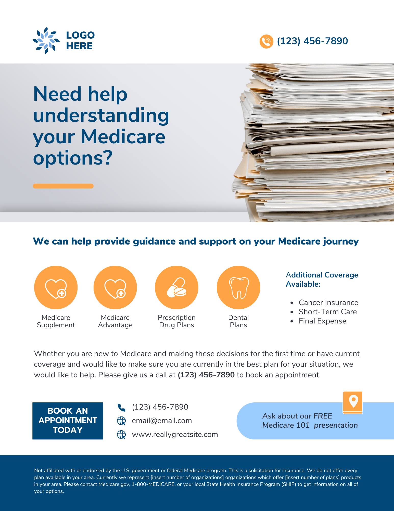 Customized Promotional Medicare Flyers